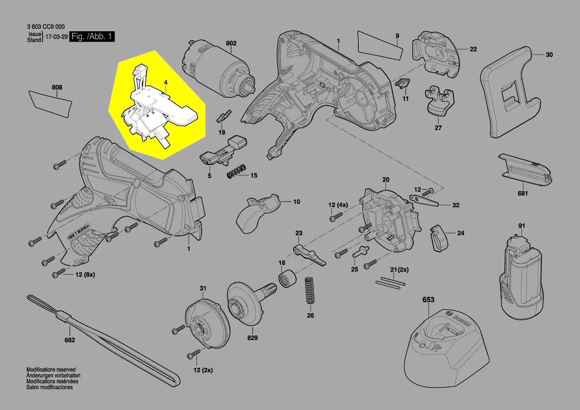 Module électronique réf. 1 600 A00 E01 Bosch